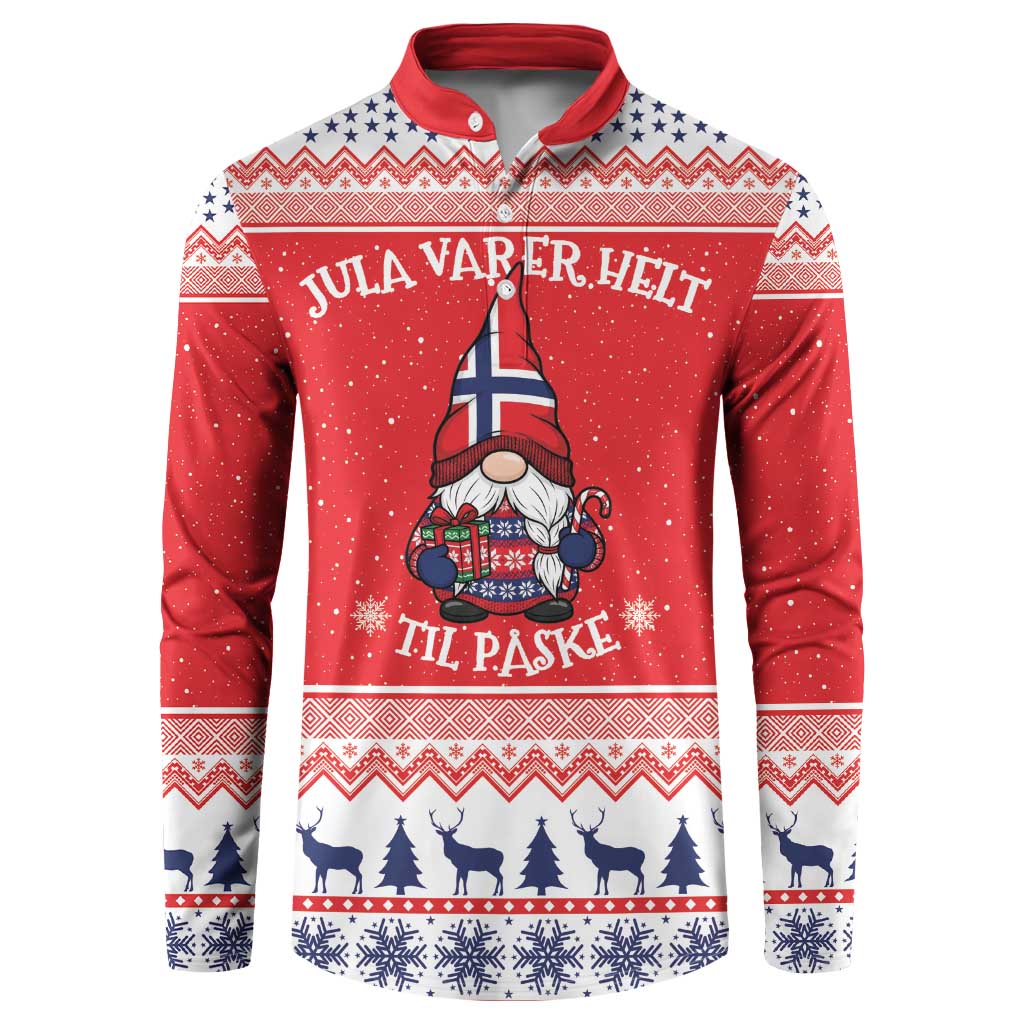 Norway Christmas Button Sweatshirt Lovely Nordic Gnome - Wonder Print Shop