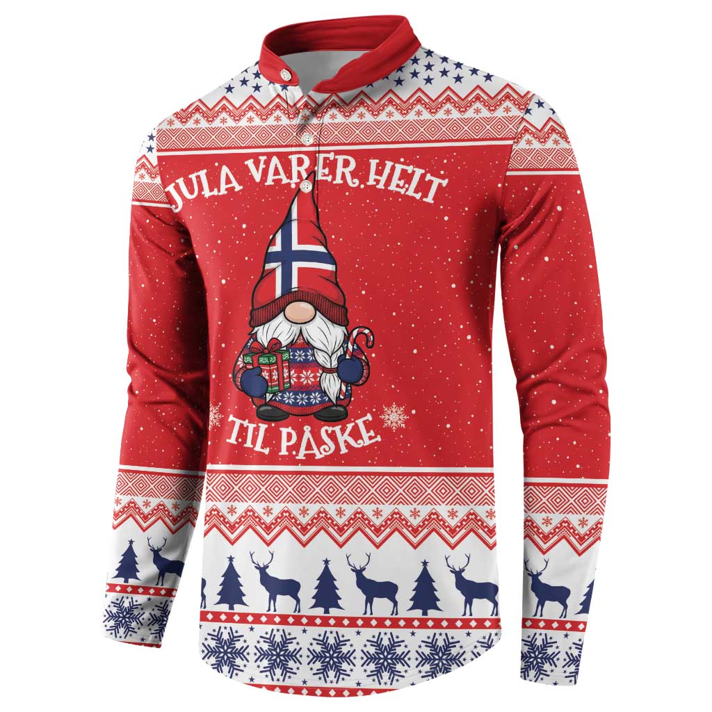 Norway Christmas Button Sweatshirt Lovely Nordic Gnome - Wonder Print Shop