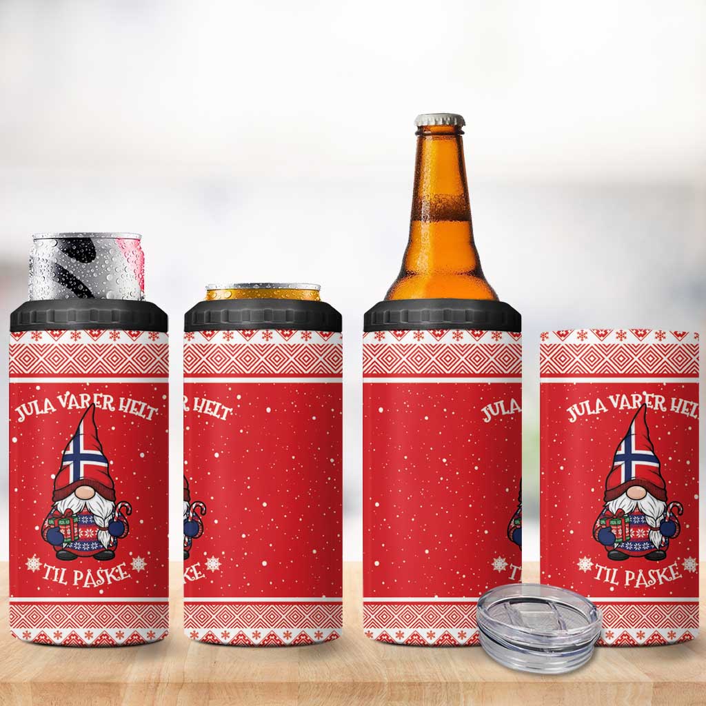 Norway Christmas 4 in 1 Can Cooler Tumbler Lovely Nordic Gnome - Wonder Print Shop