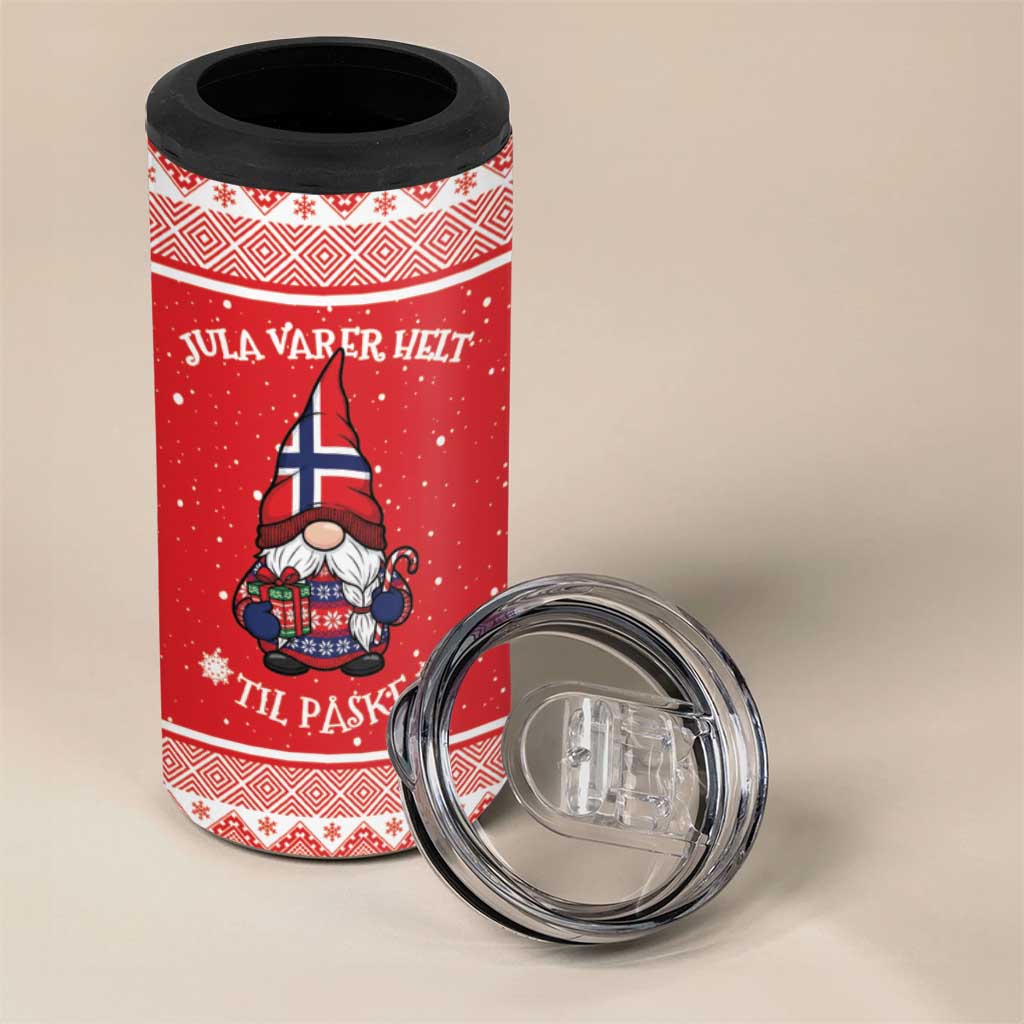 Norway Christmas 4 in 1 Can Cooler Tumbler Lovely Nordic Gnome - Wonder Print Shop