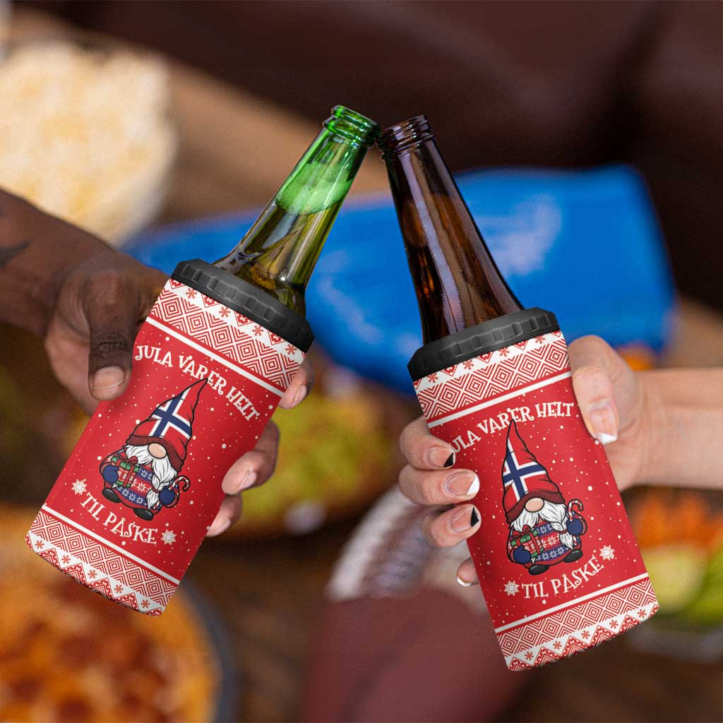 Norway Christmas 4 in 1 Can Cooler Tumbler Lovely Nordic Gnome - Wonder Print Shop