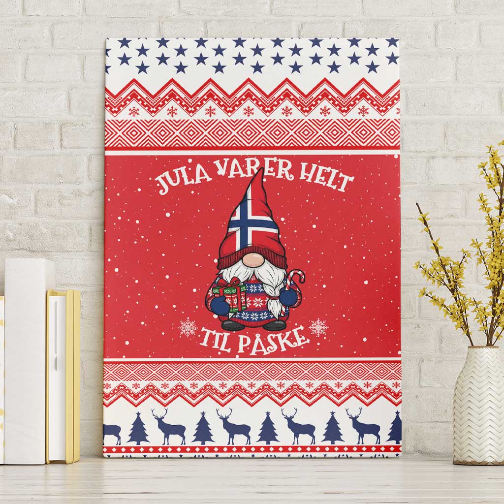 Norway Christmas Canvas Wall Art Lovely Nordic Gnome - Wonder Print Shop