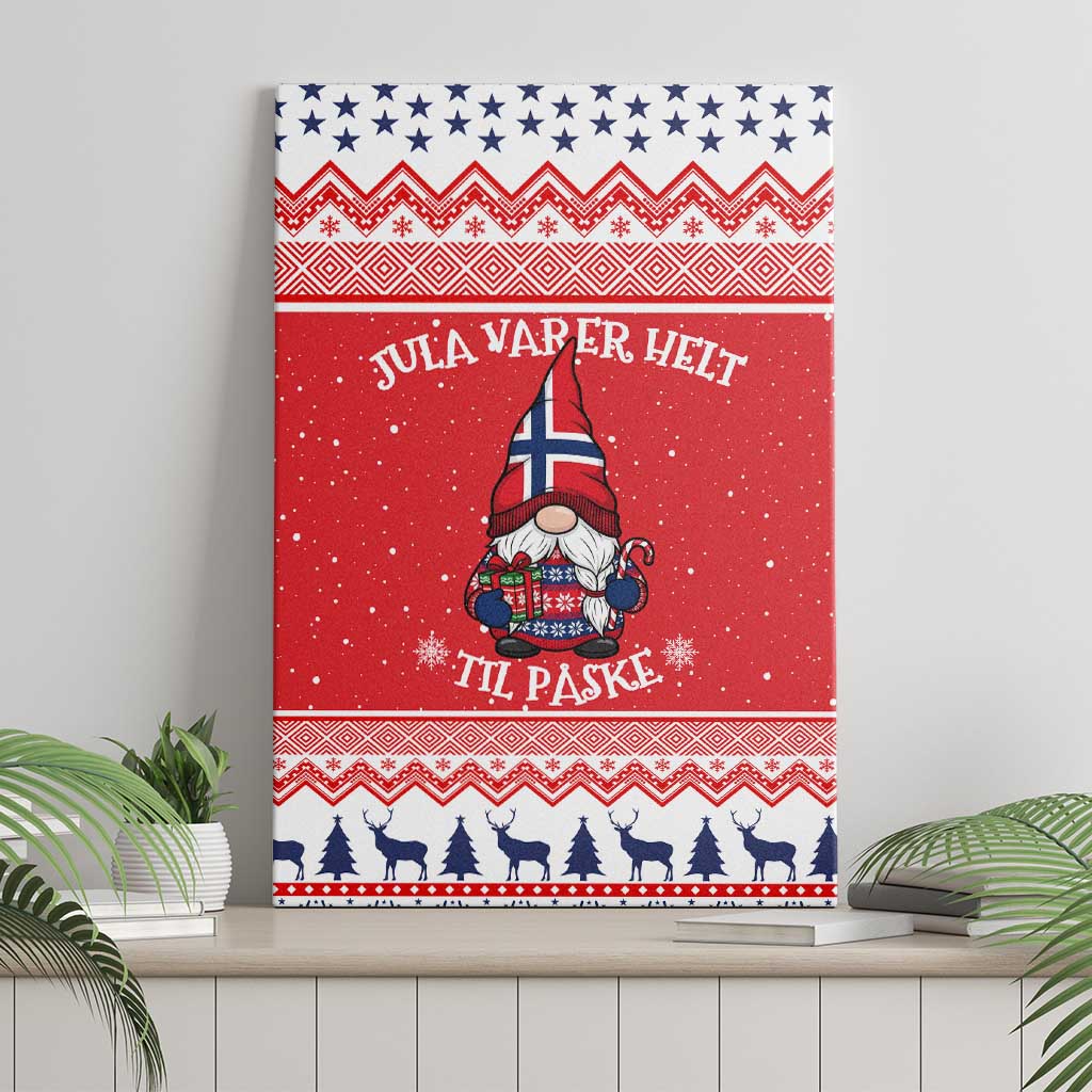 Norway Christmas Canvas Wall Art Lovely Nordic Gnome - Wonder Print Shop
