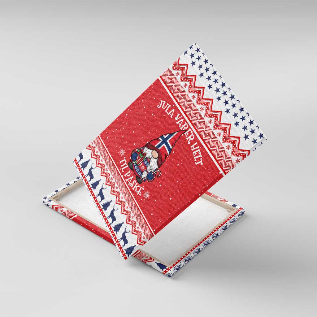 Norway Christmas Canvas Wall Art Lovely Nordic Gnome - Wonder Print Shop