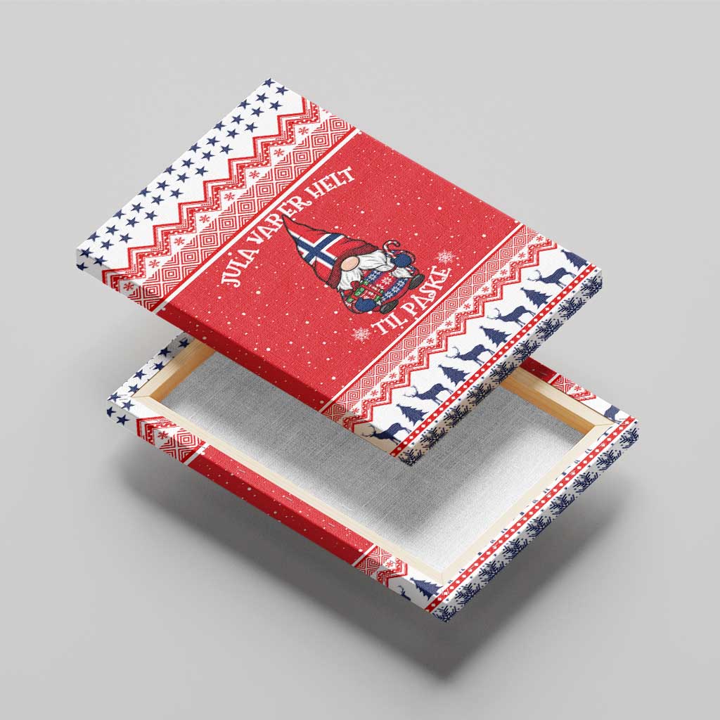 Norway Christmas Canvas Wall Art Lovely Nordic Gnome - Wonder Print Shop