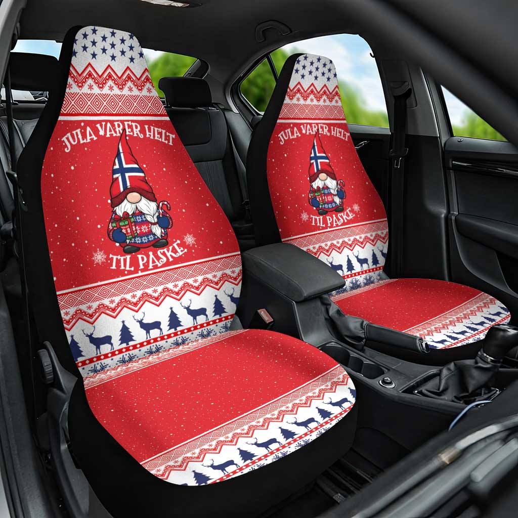 Norway Christmas Car Seat Cover Lovely Nordic Gnome - Wonder Print Shop