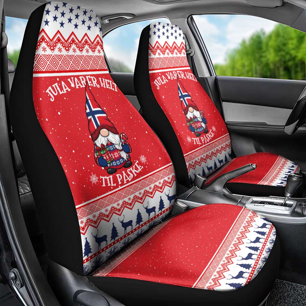 Norway Christmas Car Seat Cover Lovely Nordic Gnome - Wonder Print Shop
