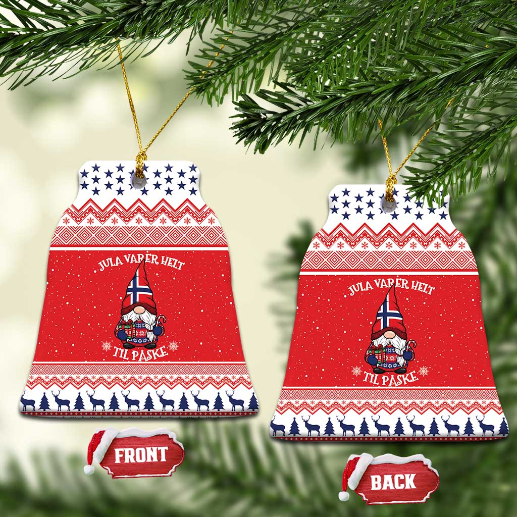 Norway Christmas Ceramic Ornament Lovely Nordic Gnome - Wonder Print Shop