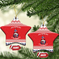 Norway Christmas Ceramic Ornament Lovely Nordic Gnome - Wonder Print Shop