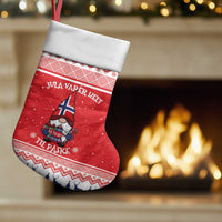 Norway Christmas Stocking Lovely Nordic Gnome - Wonder Print Shop