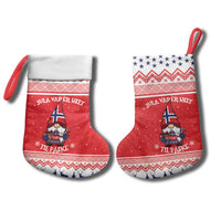 Norway Christmas Stocking Lovely Nordic Gnome - Wonder Print Shop
