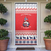 Norway Christmas Door Cover Lovely Nordic Gnome - Wonder Print Shop