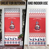 Norway Christmas Door Cover Lovely Nordic Gnome - Wonder Print Shop