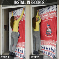 Norway Christmas Door Cover Lovely Nordic Gnome - Wonder Print Shop
