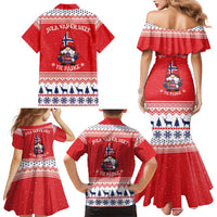 Norway Christmas Family Matching Mermaid Dress and Hawaiian Shirt Lovely Nordic Gnome - Wonder Print Shop