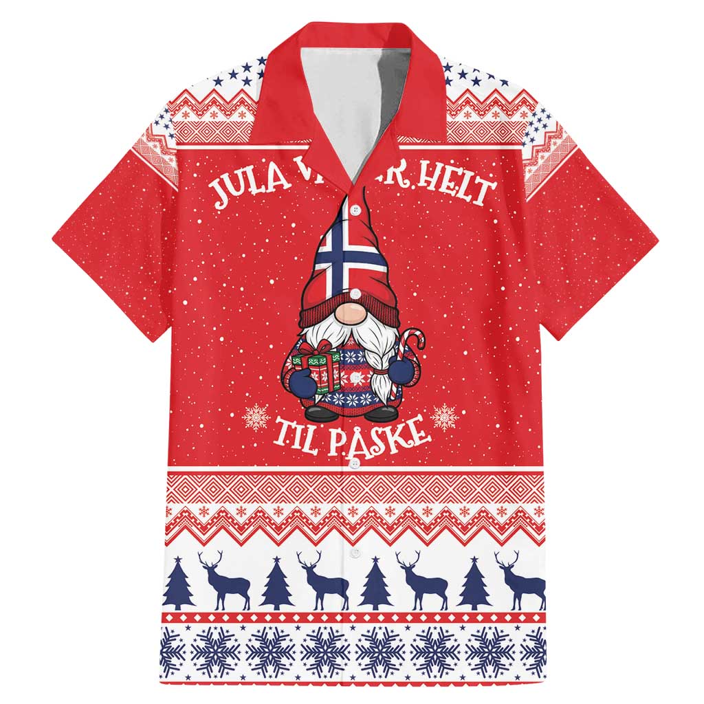 Norway Christmas Family Matching Mermaid Dress and Hawaiian Shirt Lovely Nordic Gnome - Wonder Print Shop