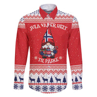 Norway Christmas Family Matching Off The Shoulder Long Sleeve Dress and Hawaiian Shirt Lovely Nordic Gnome - Wonder Print Shop