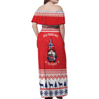 Norway Christmas Family Matching Off Shoulder Maxi Dress and Hawaiian Shirt Lovely Nordic Gnome - Wonder Print Shop