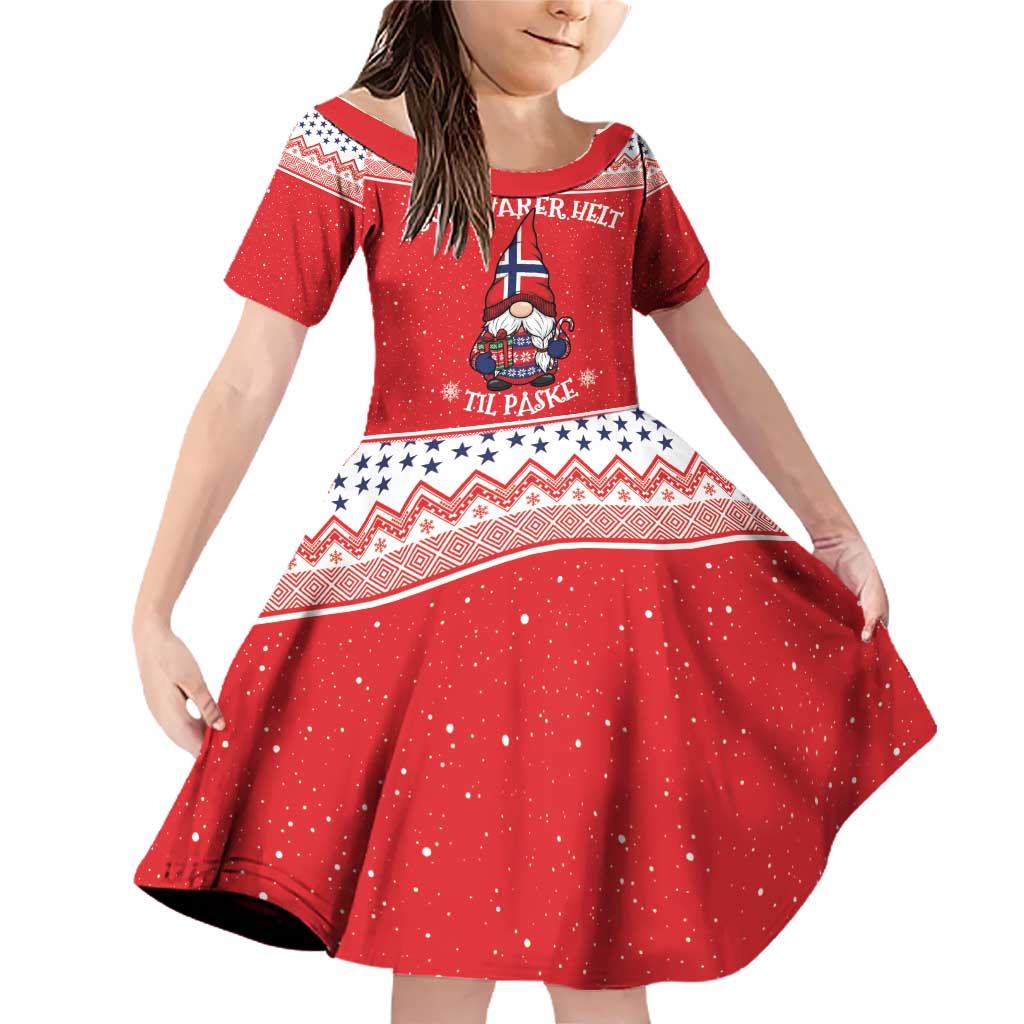 Norway Christmas Family Matching Off Shoulder Short Dress and Hawaiian Shirt Lovely Nordic Gnome - Wonder Print Shop