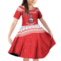 Norway Christmas Family Matching Off Shoulder Short Dress and Hawaiian Shirt Lovely Nordic Gnome - Wonder Print Shop