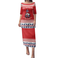 Norway Christmas Family Matching Puletasi and Hawaiian Shirt Lovely Nordic Gnome - Wonder Print Shop