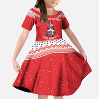 Norway Christmas Family Matching Short Sleeve Bodycon Dress and Hawaiian Shirt Lovely Nordic Gnome - Wonder Print Shop
