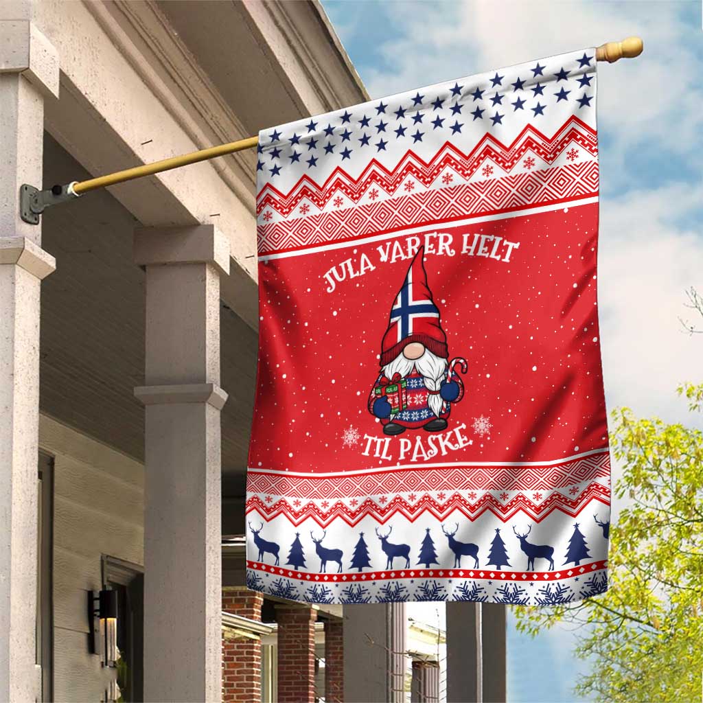 Norway Christmas Garden Flag Lovely Nordic Gnome - Wonder Print Shop