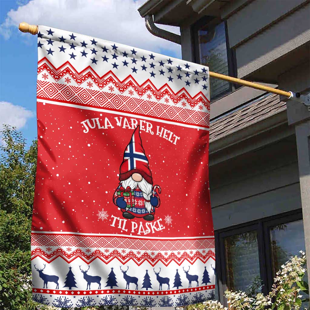 Norway Christmas Garden Flag Lovely Nordic Gnome - Wonder Print Shop