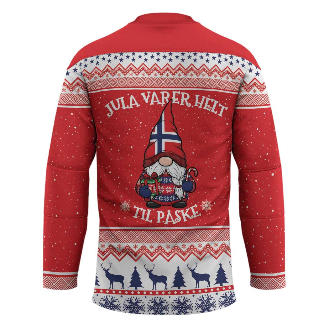Norway Christmas Hockey Jersey Lovely Nordic Gnome - Wonder Print Shop