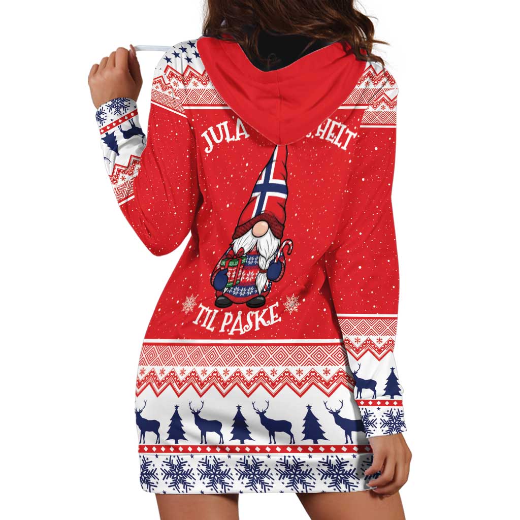 Norway Christmas Hoodie Dress Lovely Nordic Gnome - Wonder Print Shop