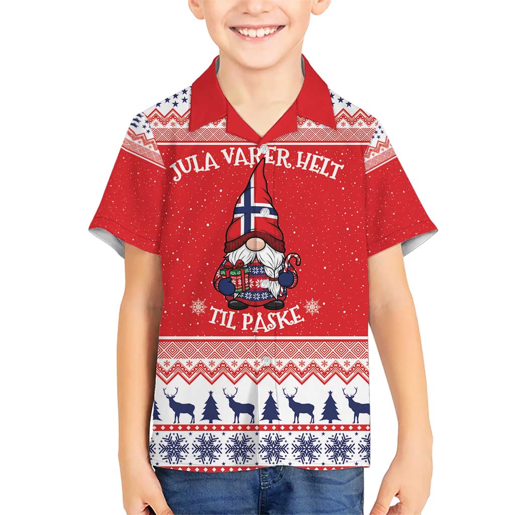 Norway Christmas Kid Hawaiian Shirt Lovely Nordic Gnome - Wonder Print Shop