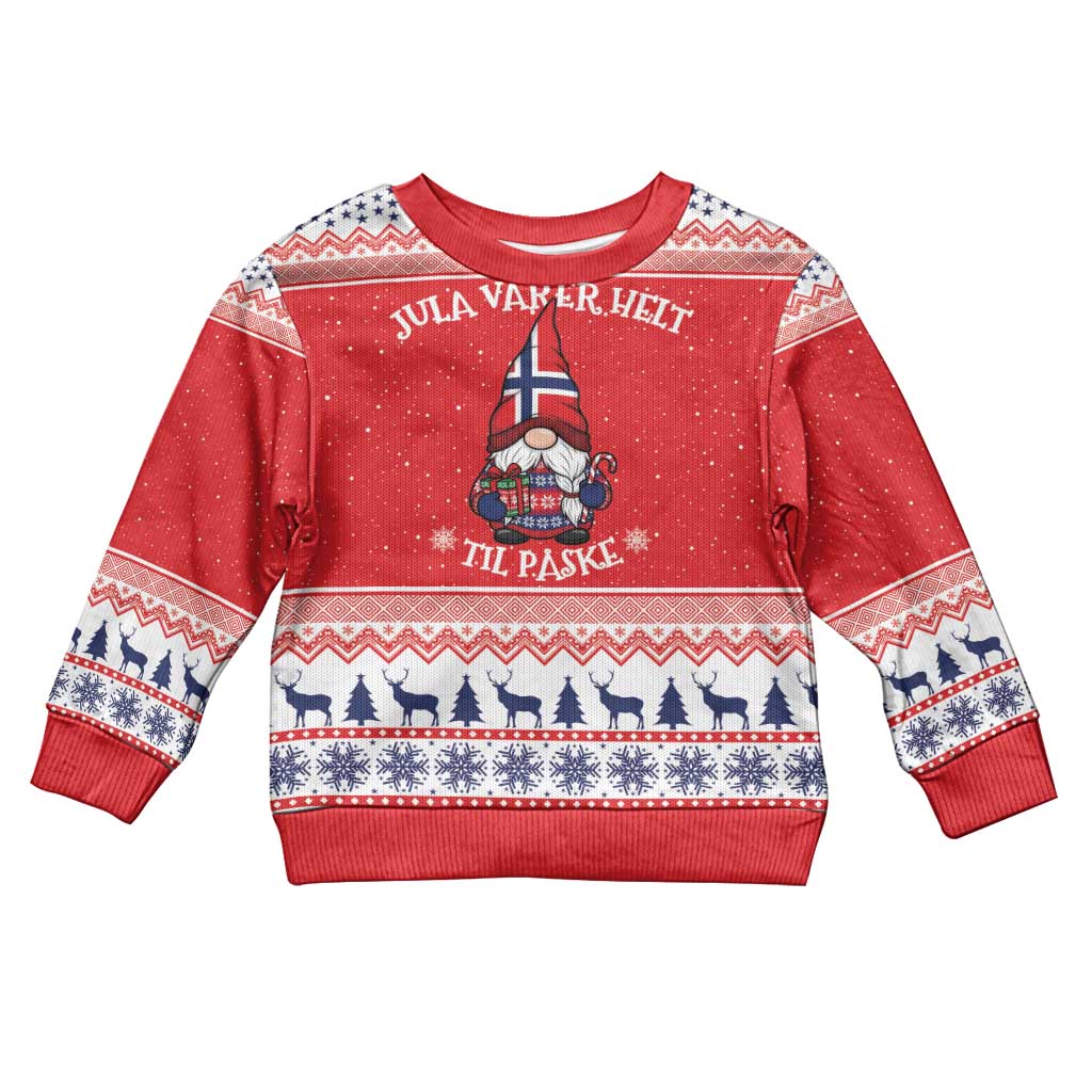 Norway Christmas Kid Ugly Christmas Sweater Lovely Nordic Gnome - Wonder Print Shop