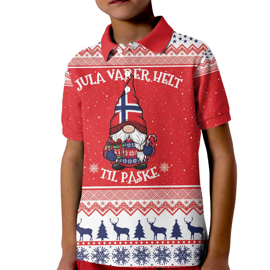 Norway Christmas Kid Polo Shirt Lovely Nordic Gnome - Wonder Print Shop