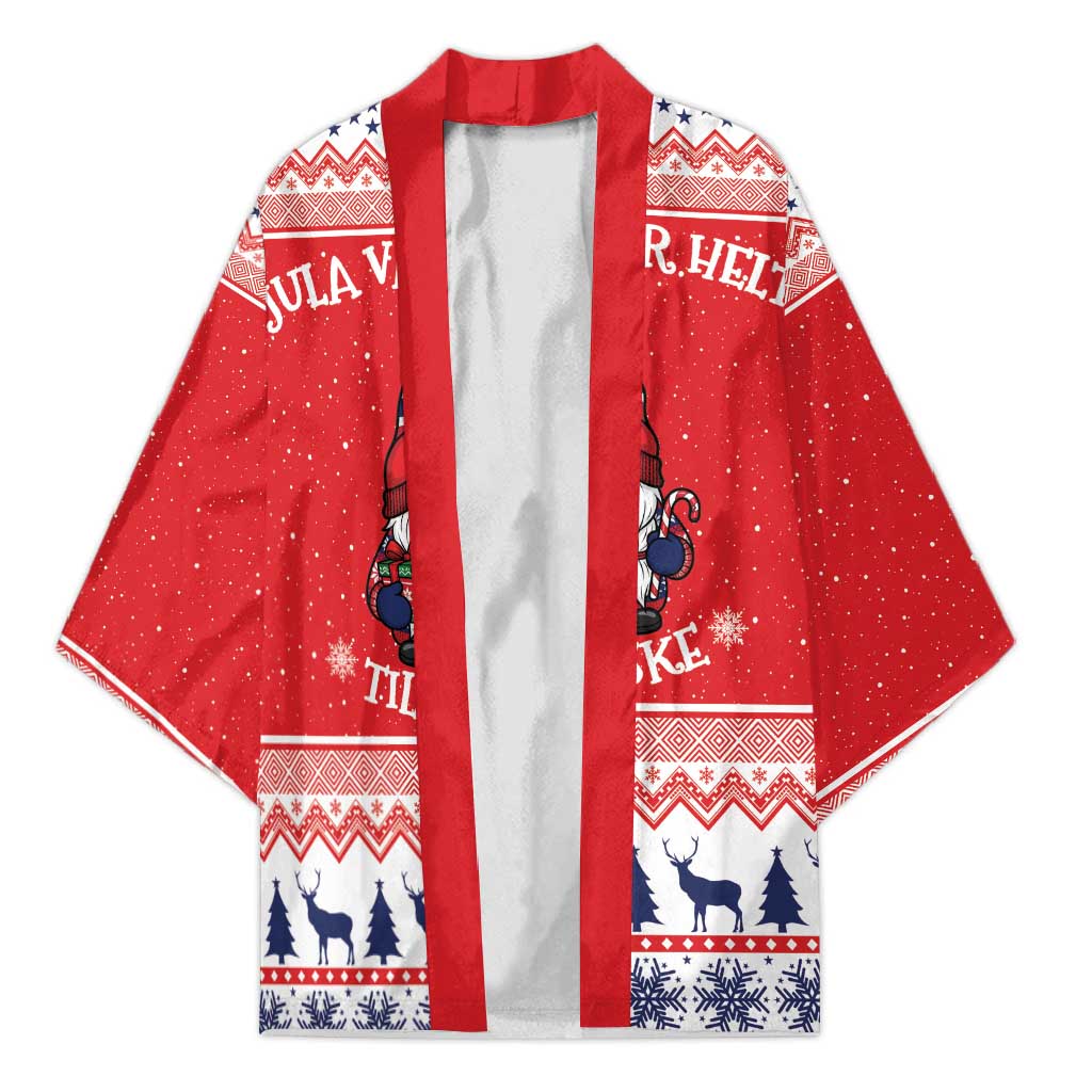 Norway Christmas Kimono Lovely Nordic Gnome - Wonder Print Shop
