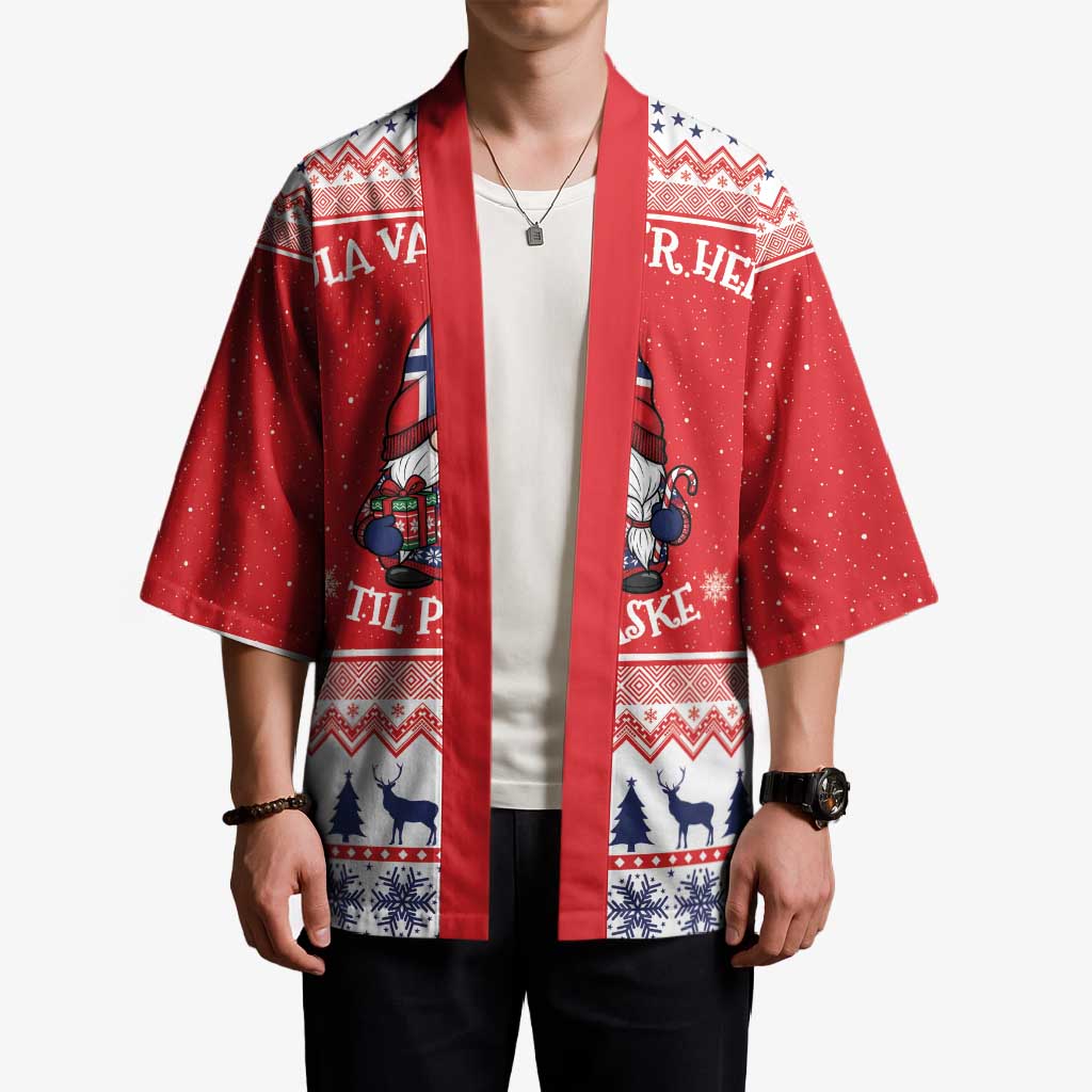 Norway Christmas Kimono Lovely Nordic Gnome - Wonder Print Shop