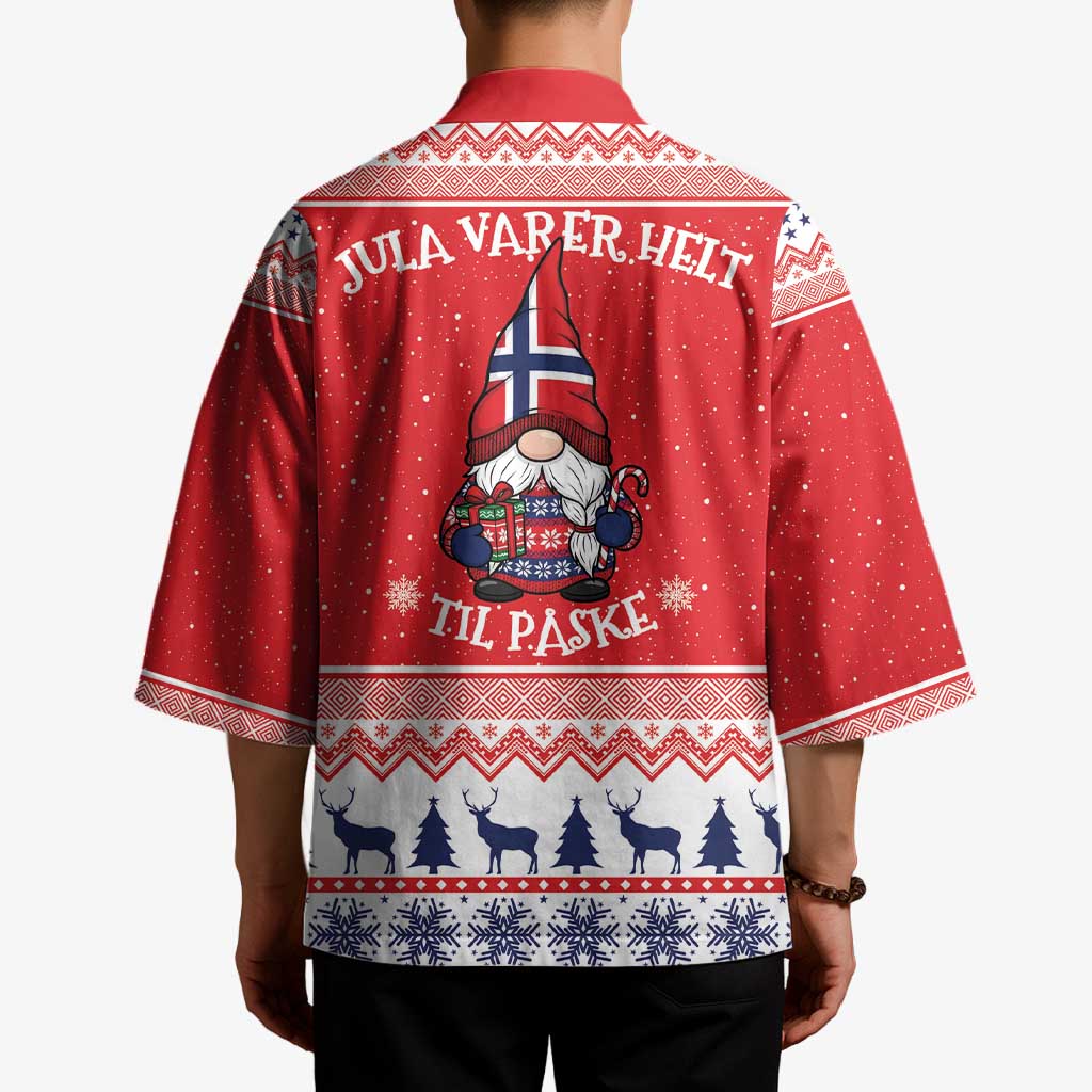 Norway Christmas Kimono Lovely Nordic Gnome - Wonder Print Shop