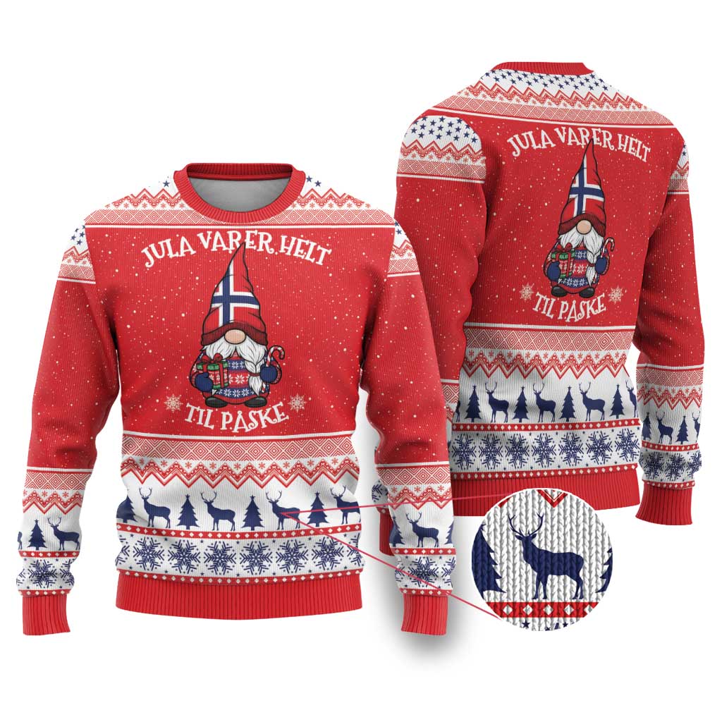 Norway Christmas Ugly Christmas Sweater Lovely Nordic Gnome - Wonder Print Shop