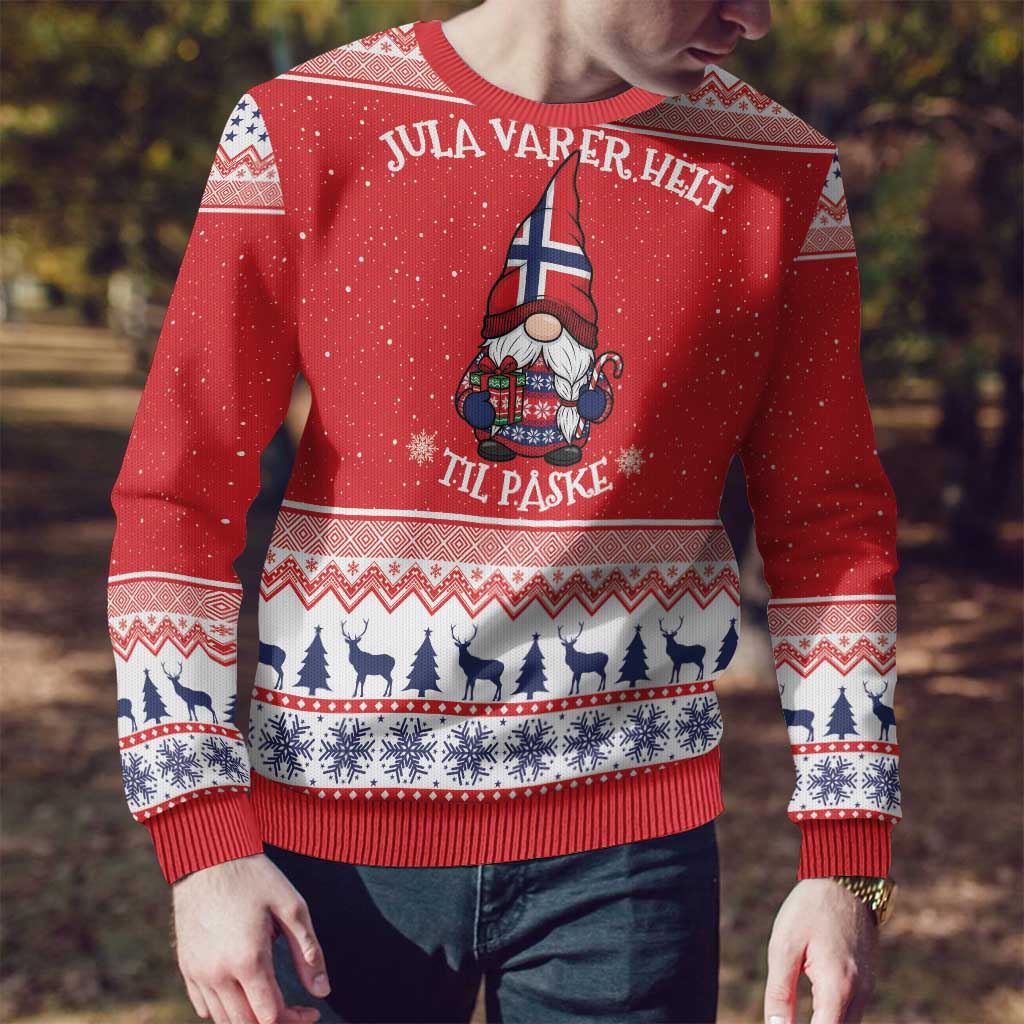 Norway Christmas Ugly Christmas Sweater Lovely Nordic Gnome - Wonder Print Shop