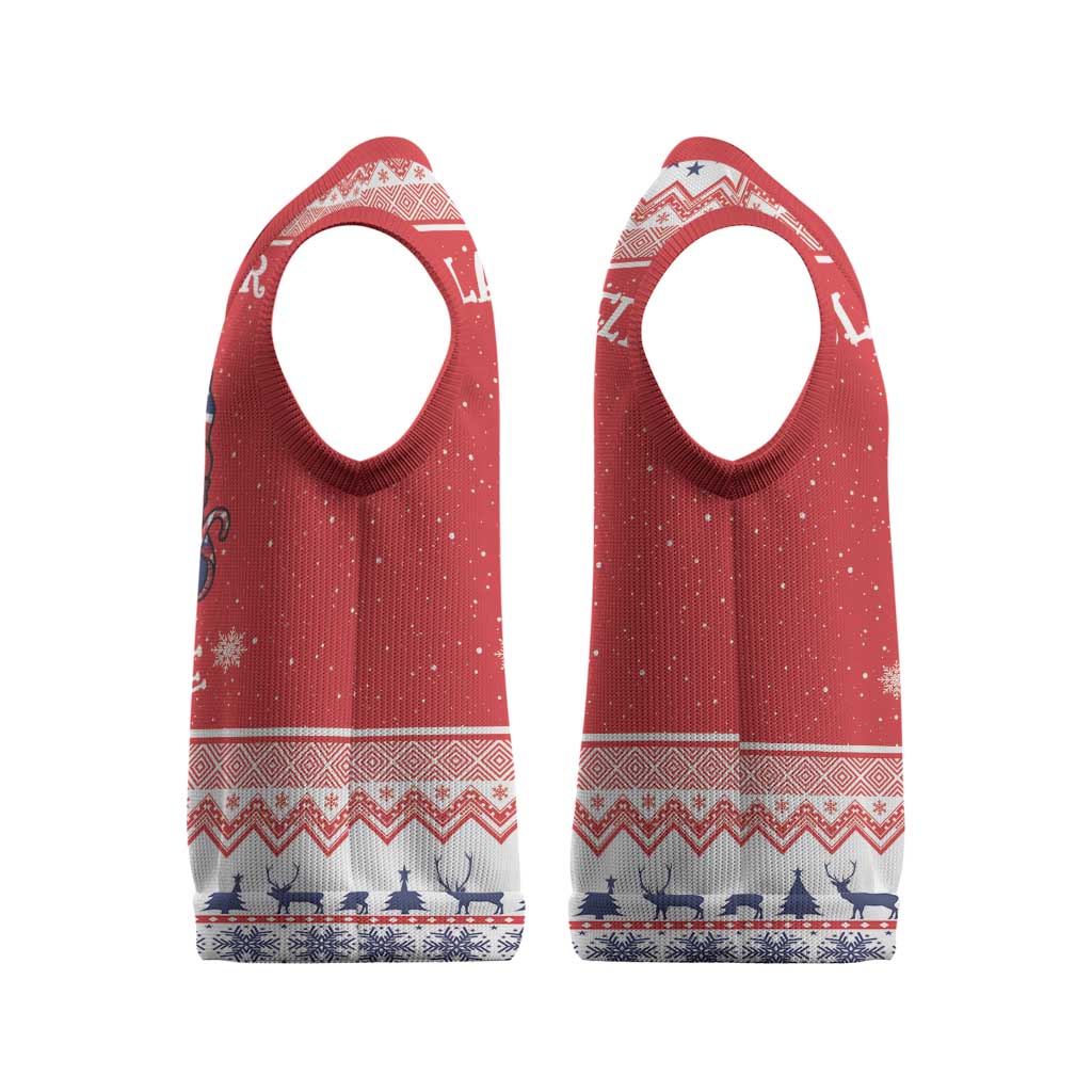 Norway Christmas Knitted V-Neck Vest Lovely Nordic Gnome - Wonder Print Shop