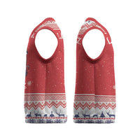 Norway Christmas Knitted V-Neck Vest Lovely Nordic Gnome - Wonder Print Shop