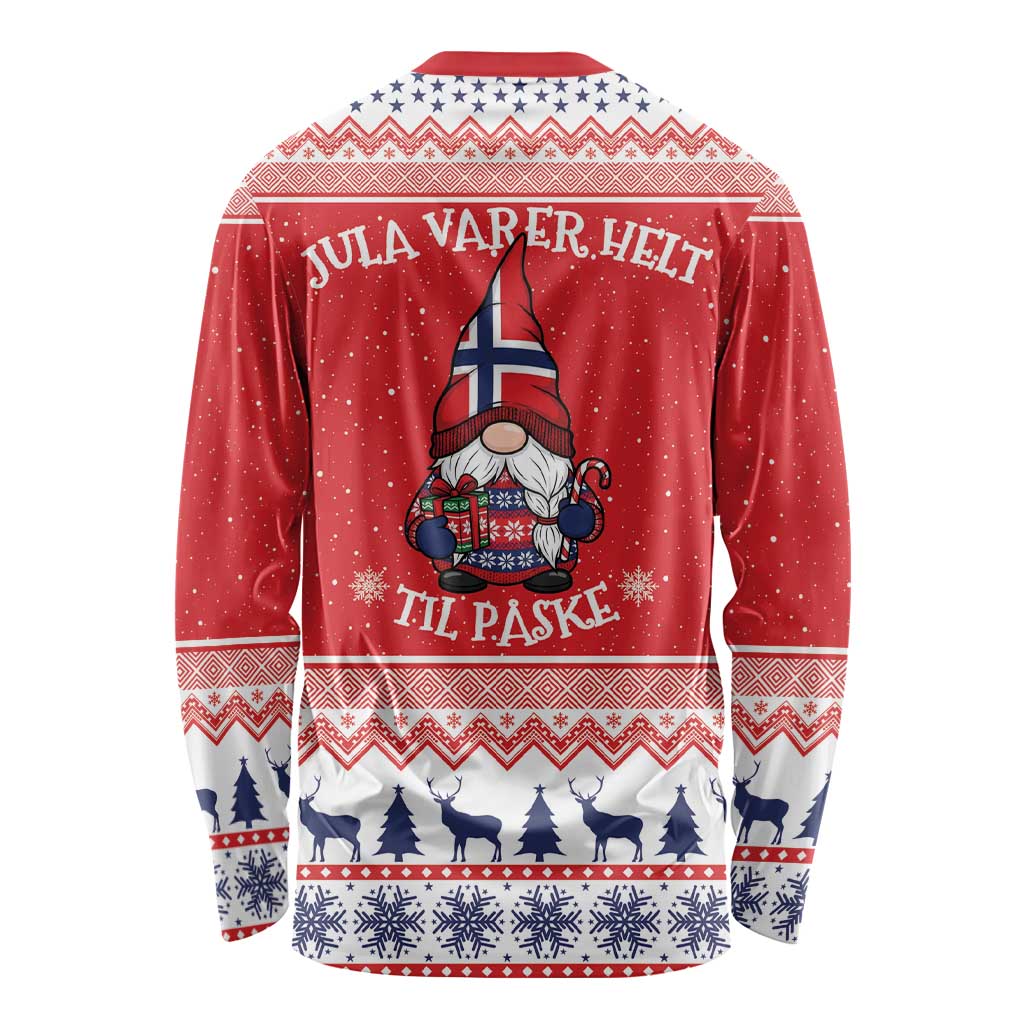 Norway Christmas Long Sleeve Shirt Lovely Nordic Gnome - Wonder Print Shop