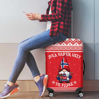 Norway Christmas Luggage Cover Lovely Nordic Gnome - Wonder Print Shop