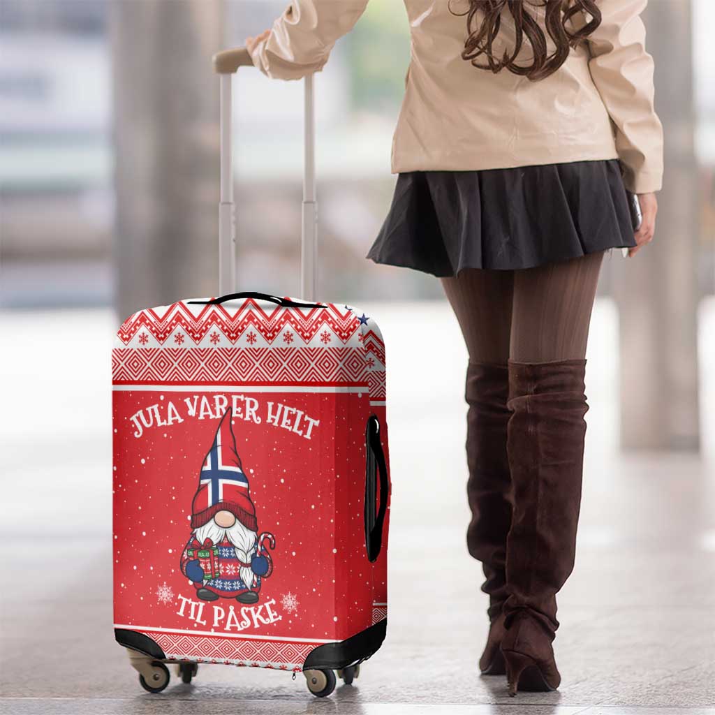 Norway Christmas Luggage Cover Lovely Nordic Gnome - Wonder Print Shop