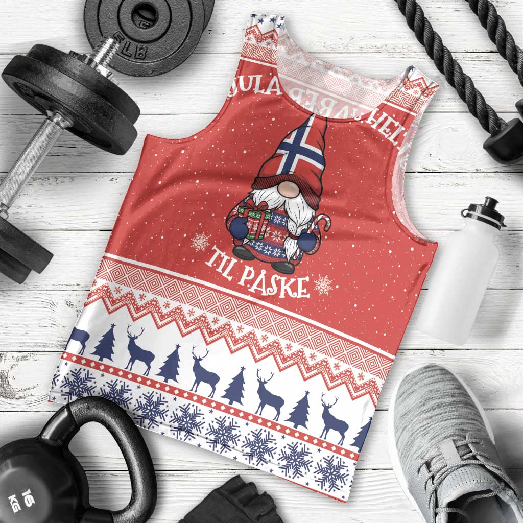 Norway Christmas Men Tank Top Lovely Nordic Gnome - Wonder Print Shop
