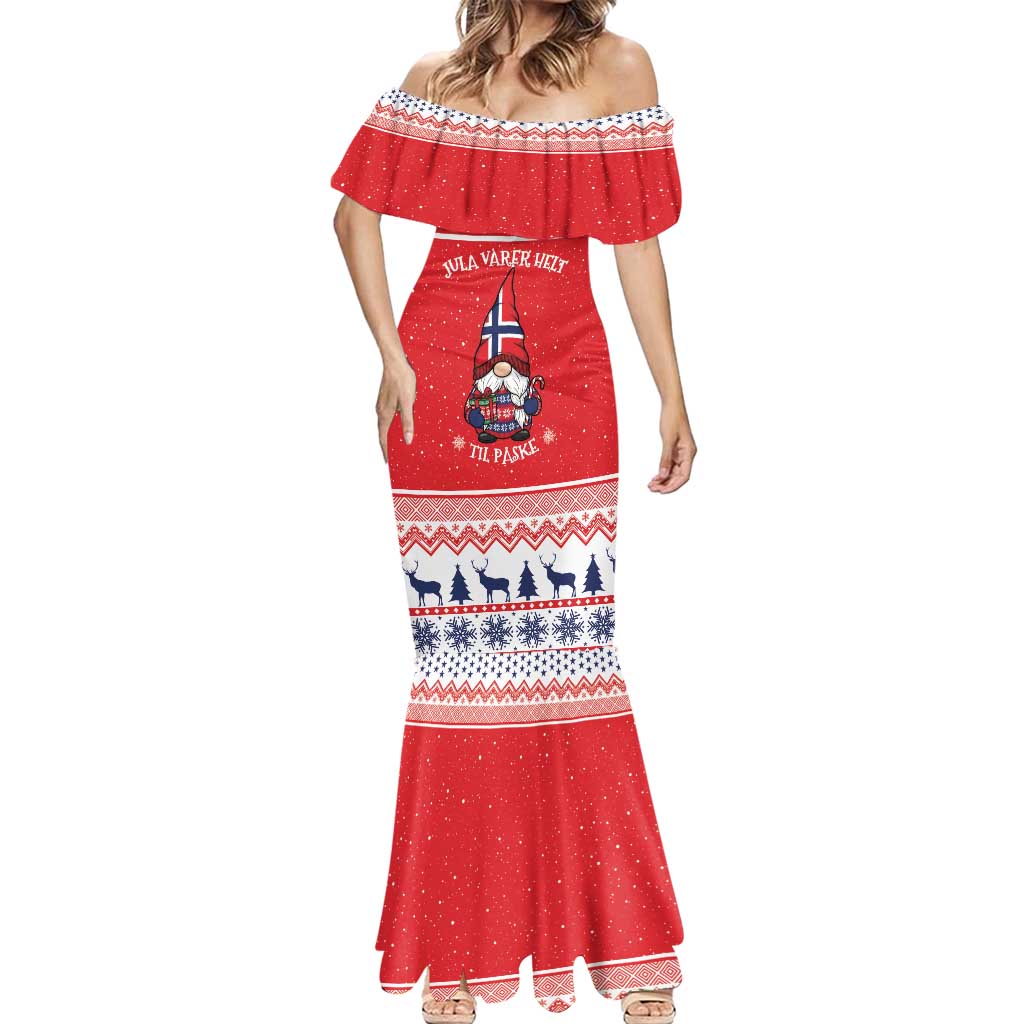 Norway Christmas Mermaid Dress Lovely Nordic Gnome - Wonder Print Shop