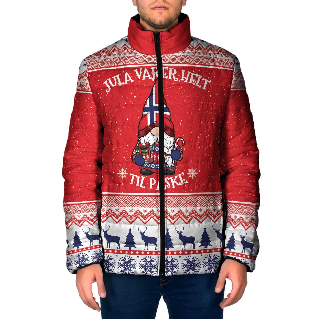 Norway Christmas Padded Jacket Lovely Nordic Gnome - Wonder Print Shop
