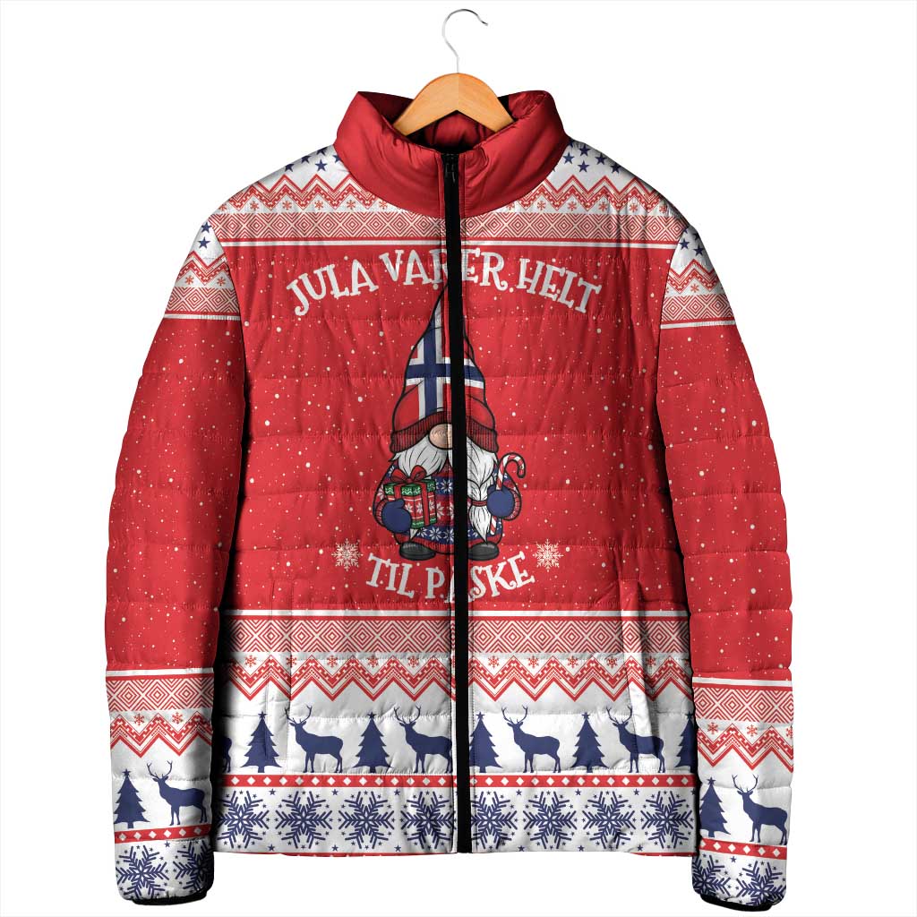 Norway Christmas Padded Jacket Lovely Nordic Gnome - Wonder Print Shop