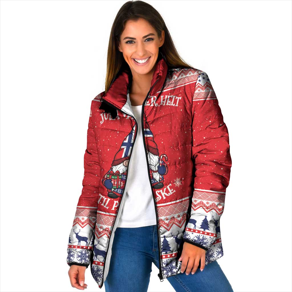 Norway Christmas Padded Jacket Lovely Nordic Gnome - Wonder Print Shop