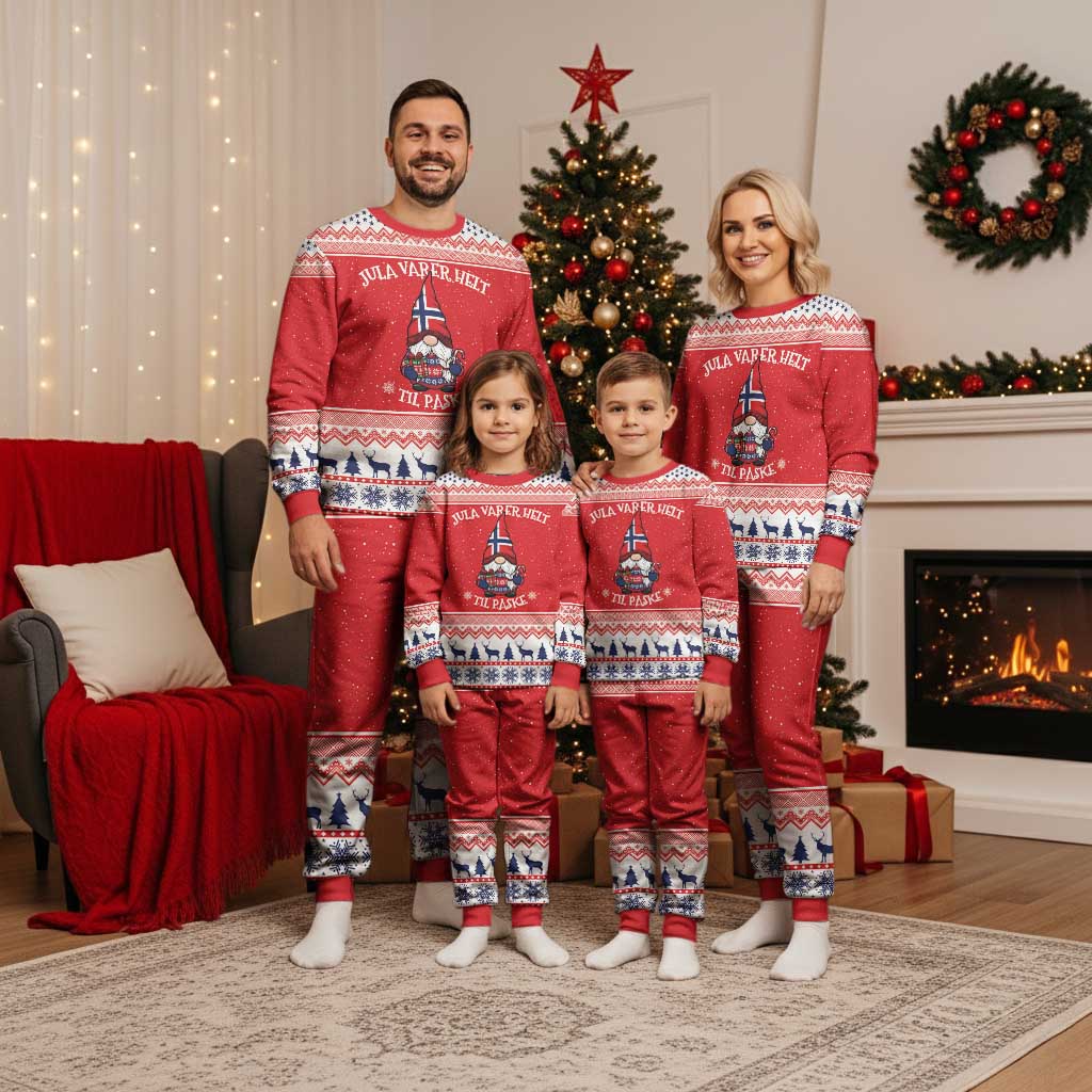 Norway Christmas Pajama Set Lovely Nordic Gnome - Wonder Print Shop