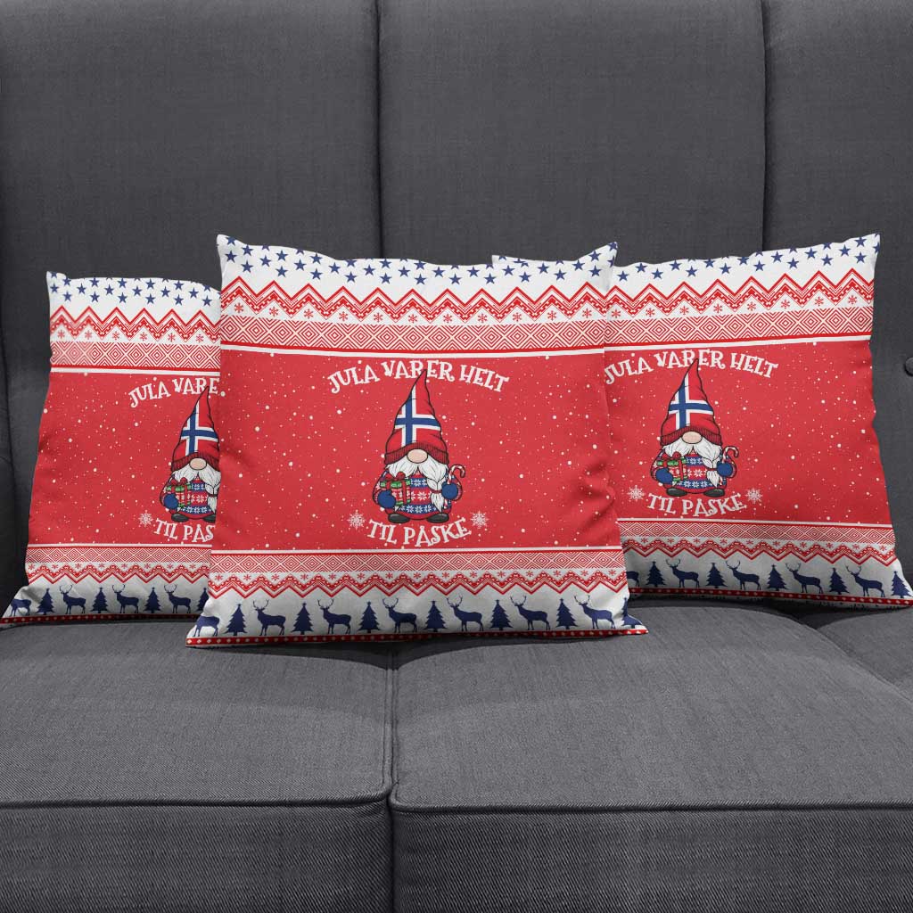Norway Christmas Pillow Cover Lovely Nordic Gnome - Wonder Print Shop
